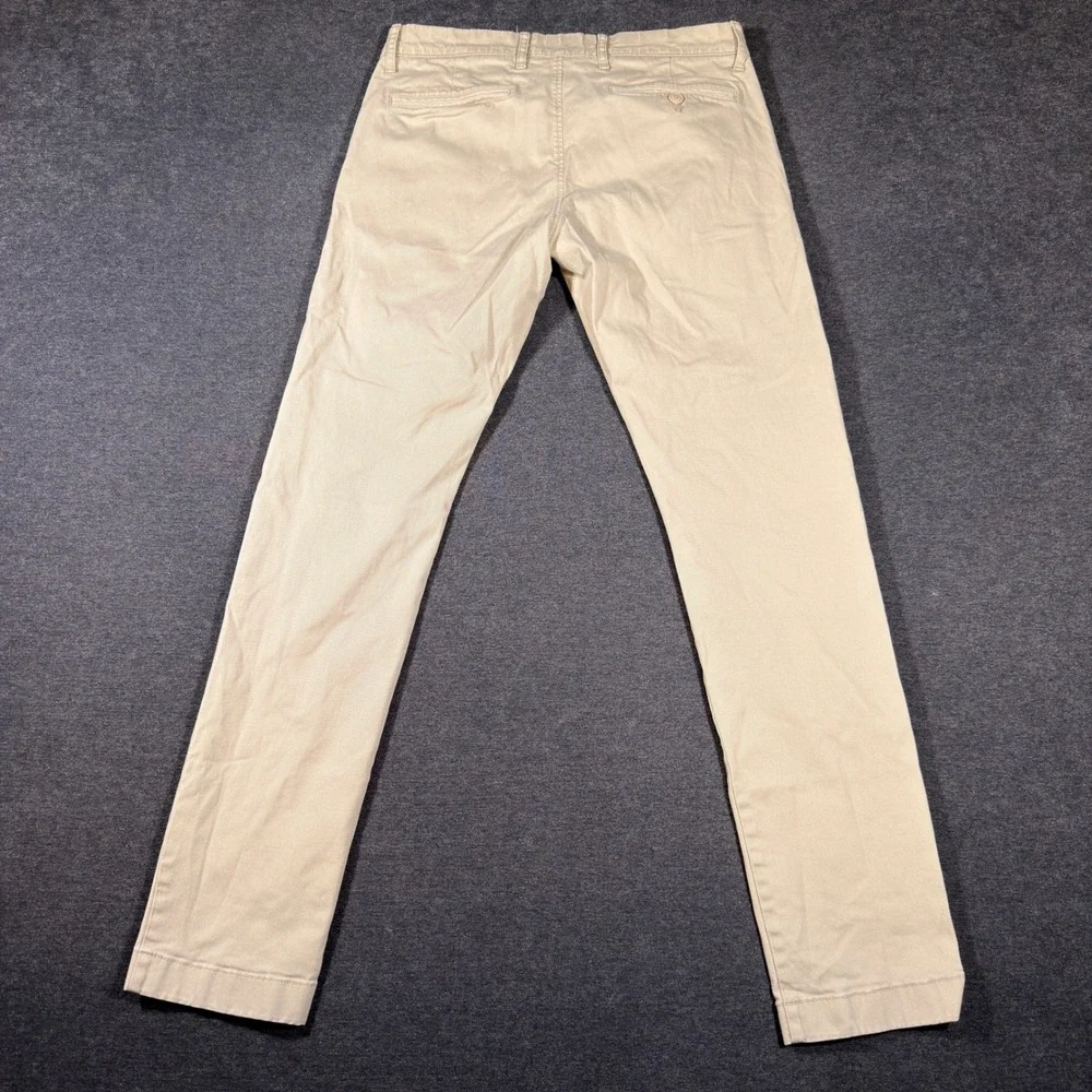 J.Crew 484 Slim Chino Pants Mens 29x32 Beige Khaki Cotton Casual Trousers Preppy